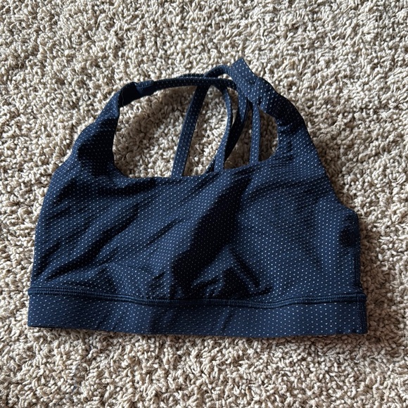 Lululemon Navy Blue Athletic Sports Bra - Picture 1 of 2